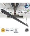 GloboStar® OFFICE 61025-P Γραμμικό Κρεμαστό Φωτιστικό Linear LED 18W 2170lm 120° AC 220-240V Μ120 x Π2 x Υ4cm Θερμό Λευκό 2700K - Μαύρο - 3 Years Warranty